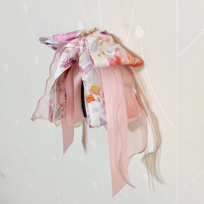 布艺香蕉夹 鲨鱼夹 发夹 发圈 马尾夹 抓夹 相交夹 边夹 包头抓夹 - 发饰 - 其他材质 粉红色