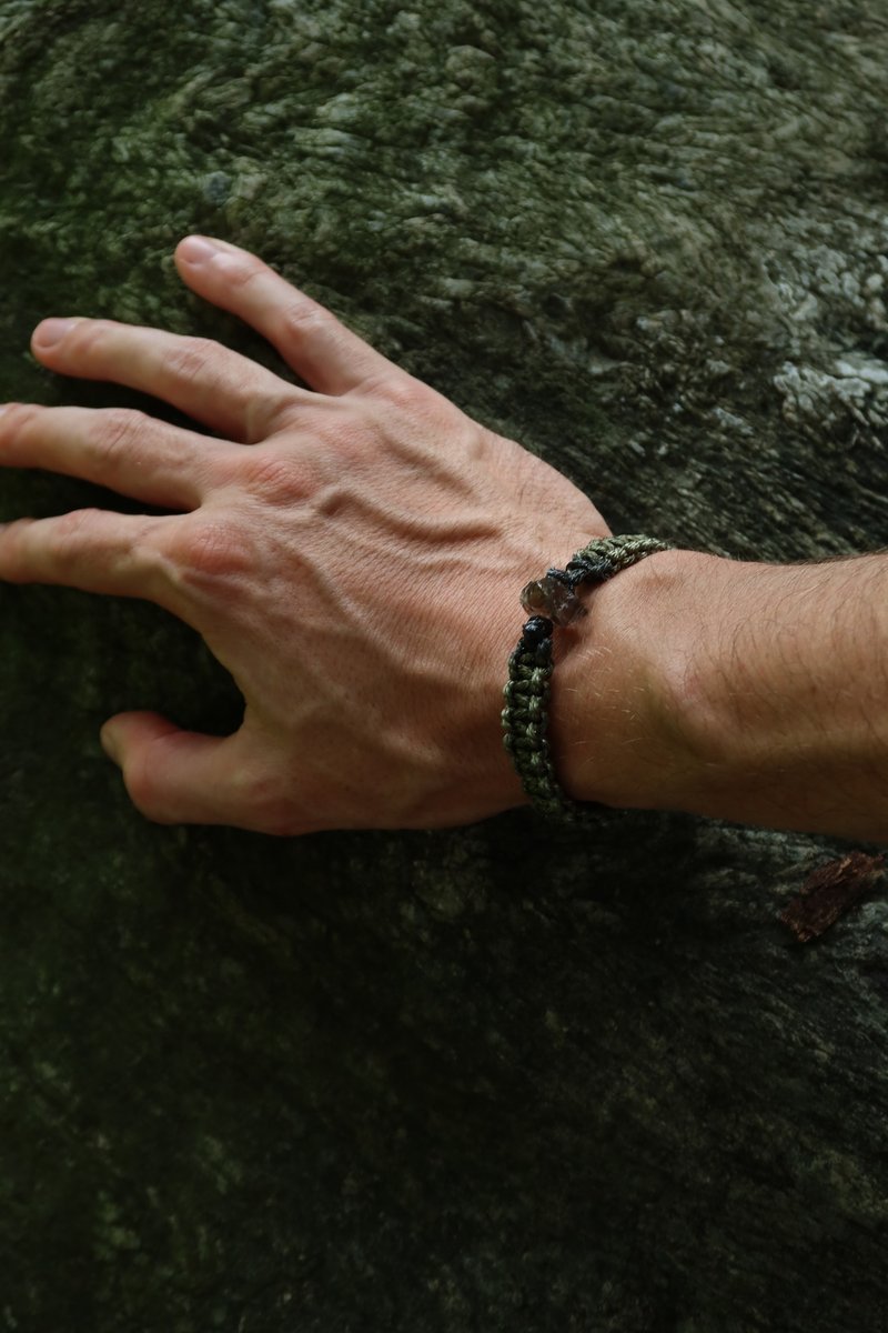 苔语手链\男士手链 男生饰品 礼物 圣诞礼物 矿石 - 手链/手环 - 水晶 绿色