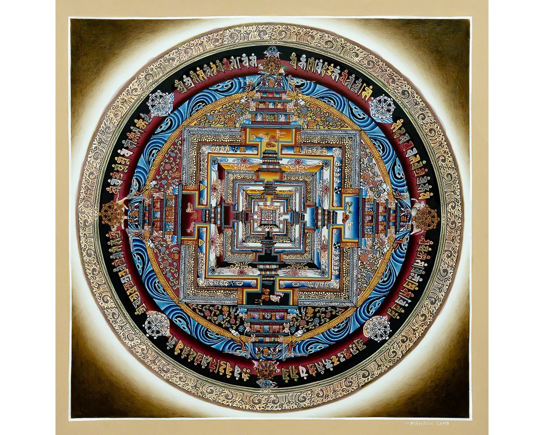 时空神圣几何卡拉恰克拉曼陀罗唐卡 - 墙贴/壁贴 - 其他材质 多色