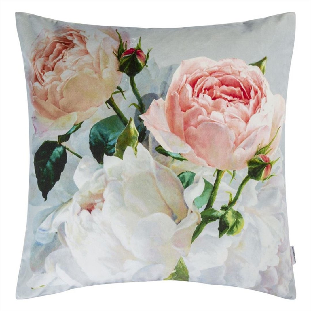 英国抱枕/靠枕 Peonia Grande Zinc - 55x55cm - 枕头/抱枕 - 棉 灰色