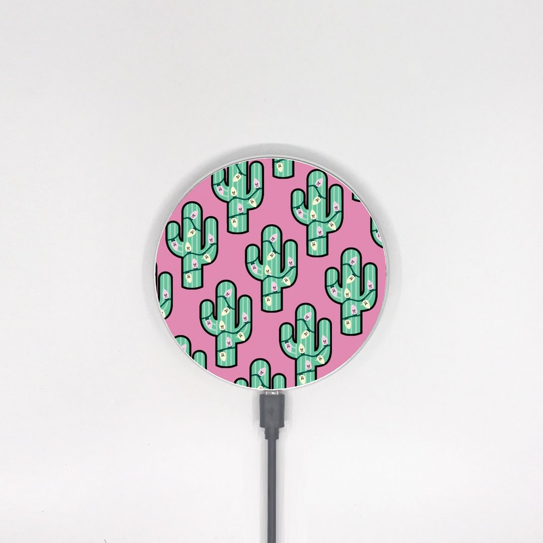 【香港制造】可爱仙人掌10W手机无线充电板 Wireless Charger 035 - 手机充电及周边 - 其他材质 粉红色