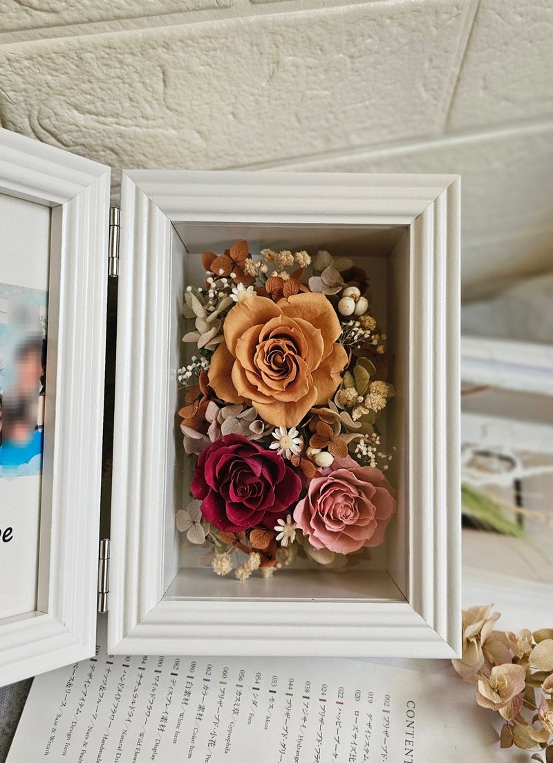 永生花相框(6寸照片) 可定制 毕业 结婚 生日 荣休 升迁 教师节 - 画框/相框 - 植物．花 