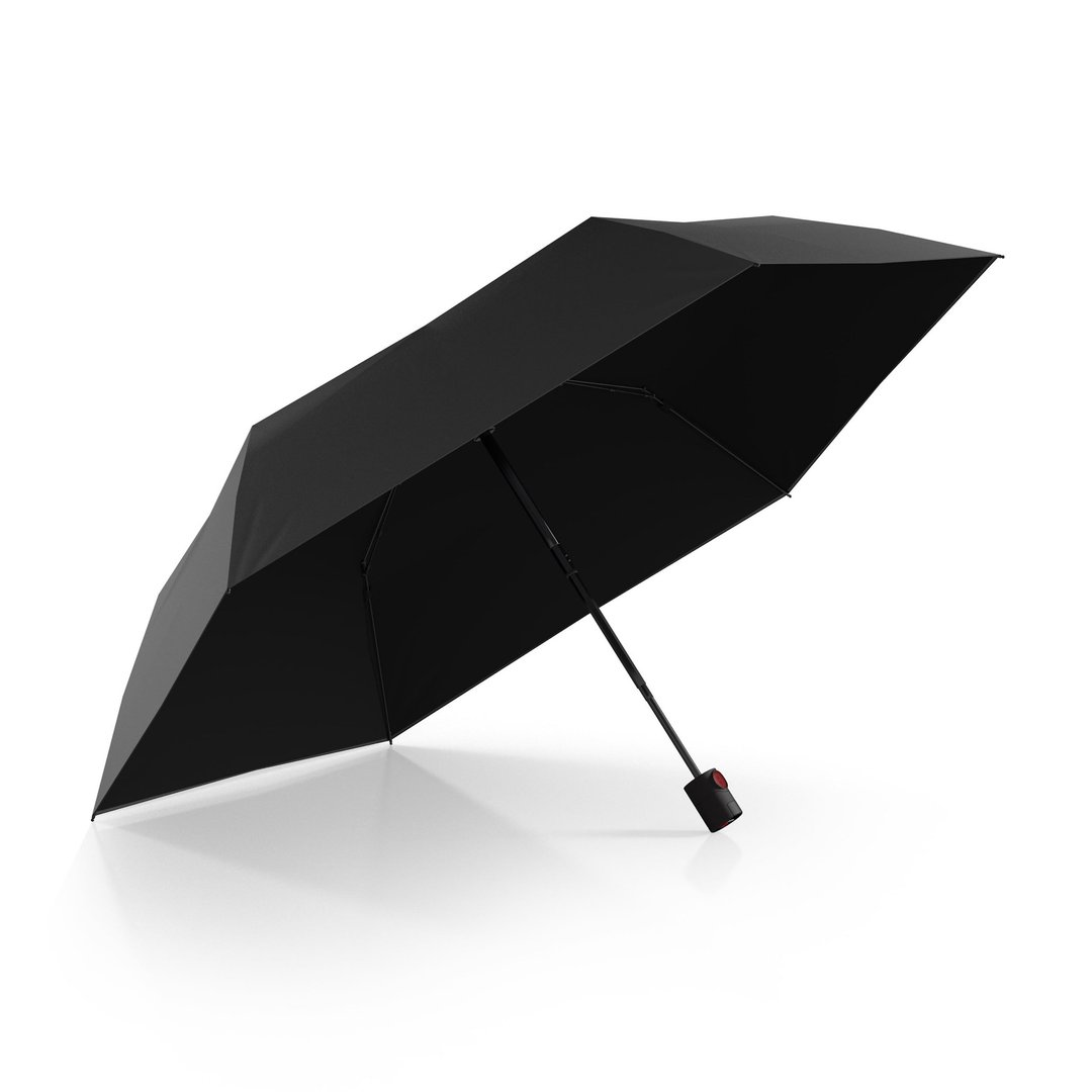 【Knirps德国红点伞】U.200 超轻薄黑胶防晒自动伞-Black - 雨伞/雨衣 - 聚酯纤维 黑色