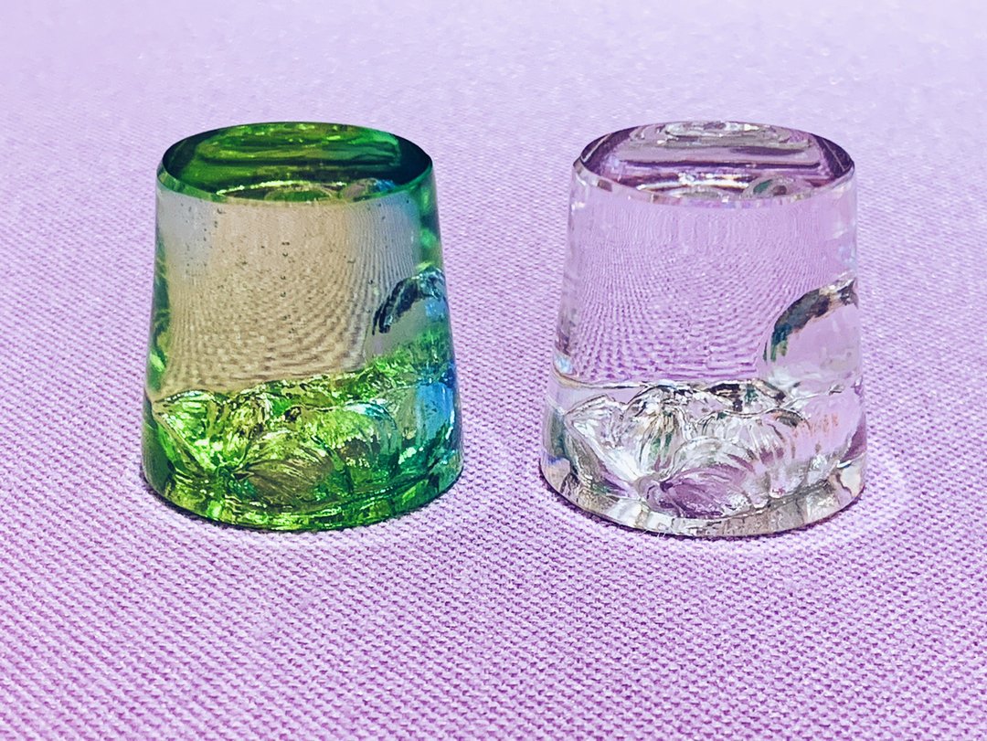 琉璃 花间影睡莲 盖置 - 茶具/茶杯 - 琉璃 