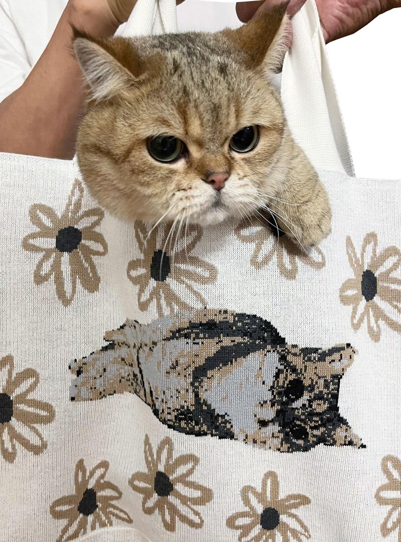 Loxe 香港制造 Tote Bag 手提包 猫猫狂想曲 - 手提包/手提袋 - 棉．麻 