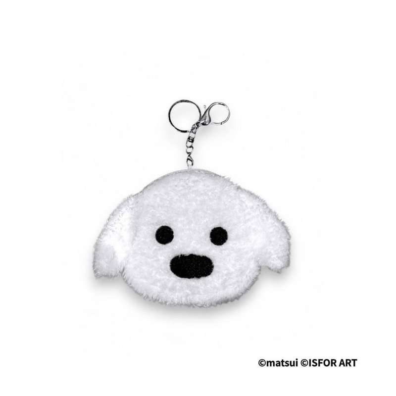 matusi DOGS 绒毛零钱包 - 零钱包 - 羊毛 白色