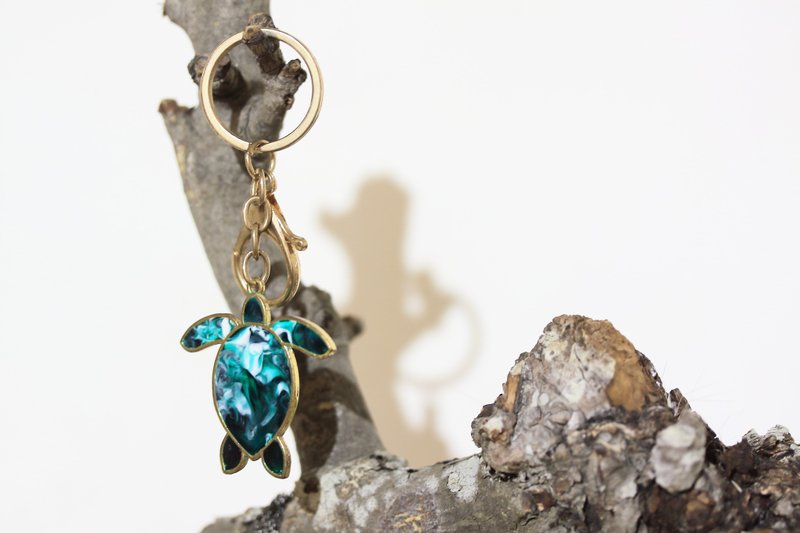 //钥匙圈-海龟  流动艺术//   #手工制作 #定制化 #keychain - 钥匙链/钥匙包 - 其他材质 绿色