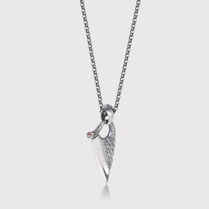 海姆达尔，925 纯银与紫水晶，紫色水晶坠饰 - 项链 - 纯银 紫色