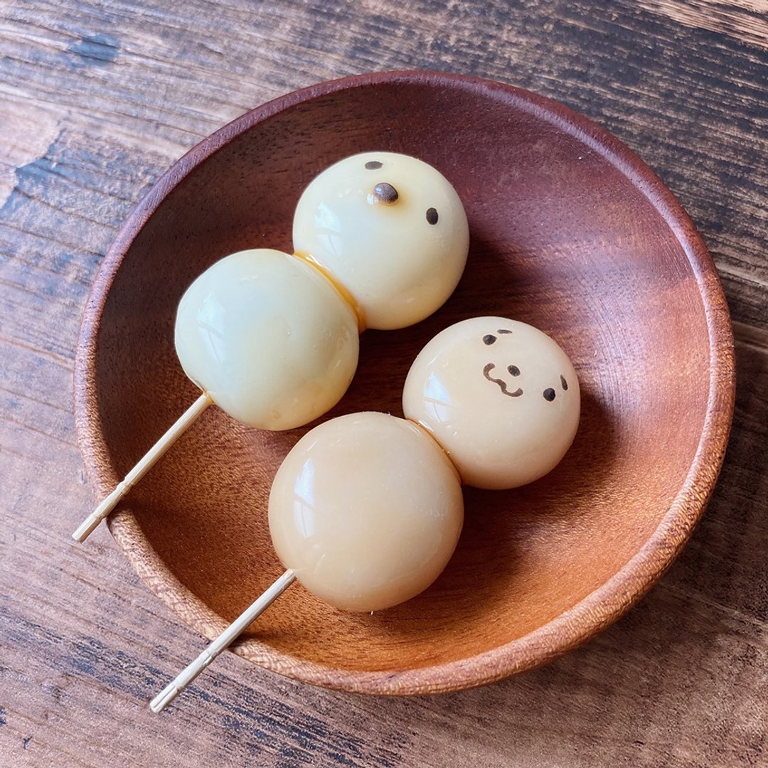 【船长手作】麻糬小丸子 任选两串 小雪人 小海豹 脸故意画歪雪人 - 摆饰 - 粘土 