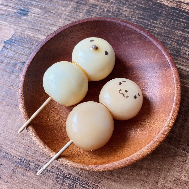 【船长手作】麻糬小丸子 任选两串 小雪人 小海豹 脸故意画歪雪人 - 摆饰 - 粘土 