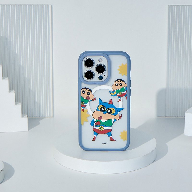蜡笔小新动感超人装极光雾透MagSafe iPhone手机壳 - 手机壳/手机套 - 塑料 多色
