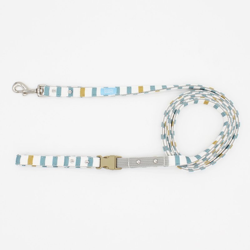 SHAPU La 120cm轻量牵绳－湖绿条 - 项圈/牵绳 - 尼龙 
