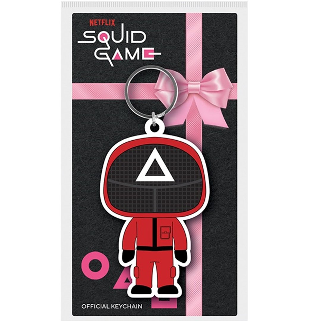【鱿鱼游戏】Squid Game 三角红衣人橡胶钥匙圈 - 钥匙链/钥匙包 - 橡胶 多色