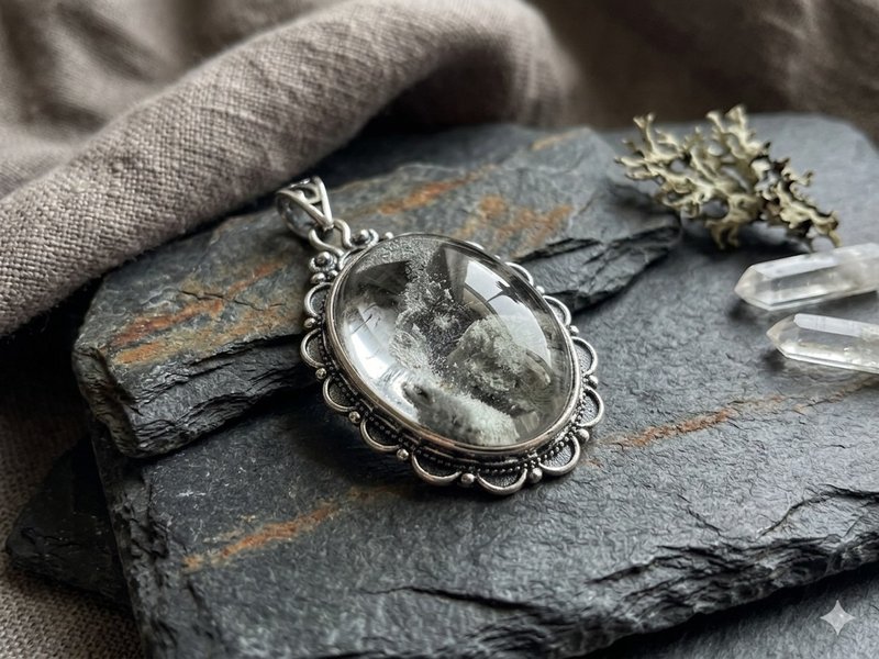 蓝幽灵串发水晶 S925 银饰 - 项链 - 水晶 