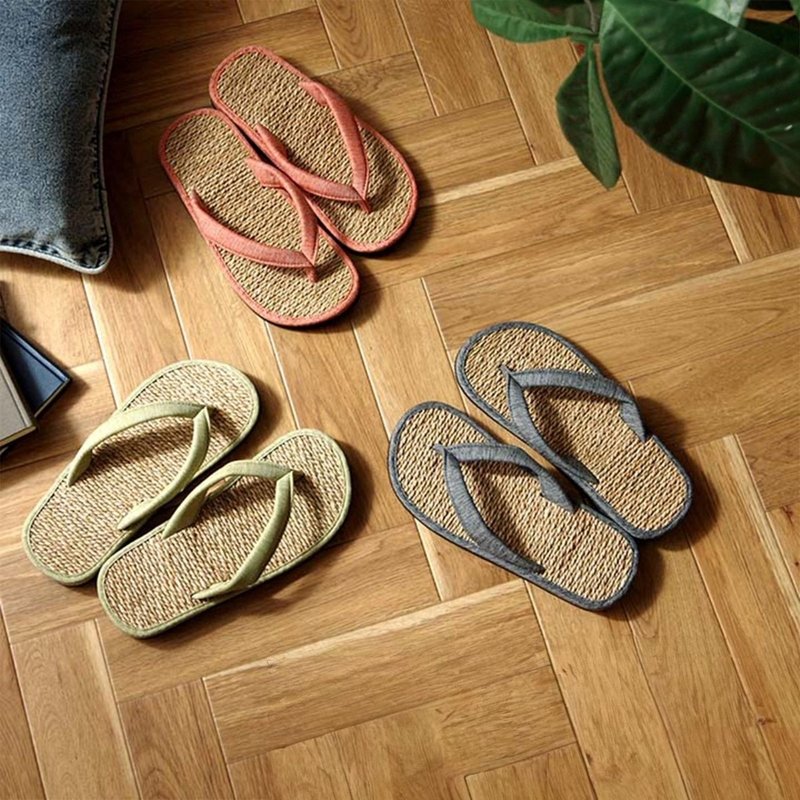 七岛蔺草夹脚拖鞋Luce - 室内拖鞋 - 植物．花 