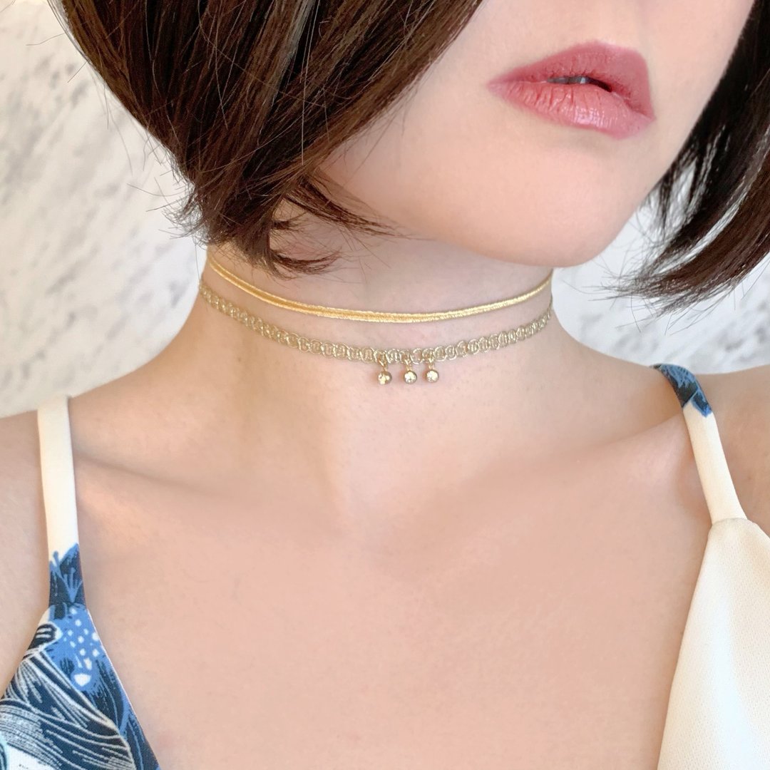 G Orion Belt Choker SV170G - 颈链 - 聚酯纤维 金色