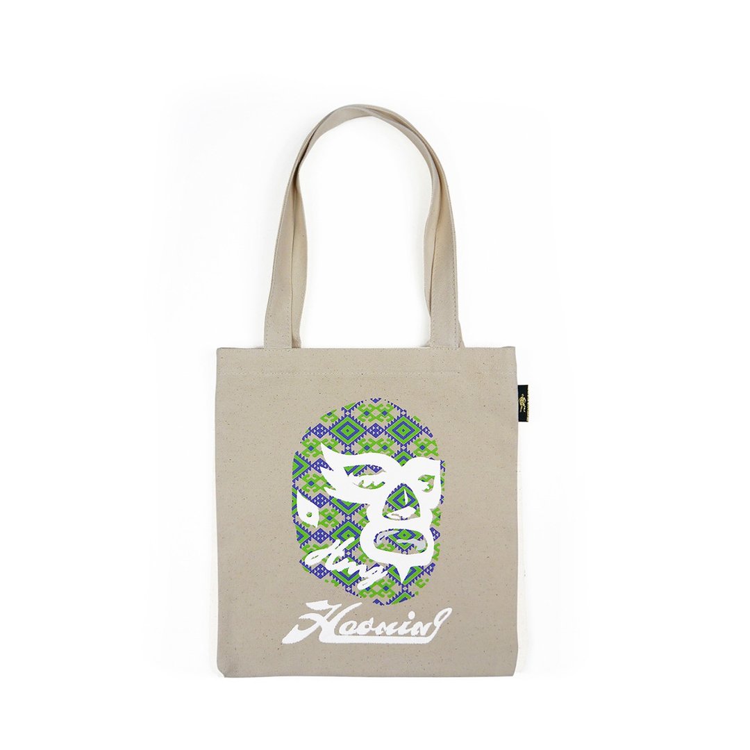Luminous Color Tote Bag 蓄光变色手提帆布袋 BEIGE S - 手提包/手提袋 - 棉 白色