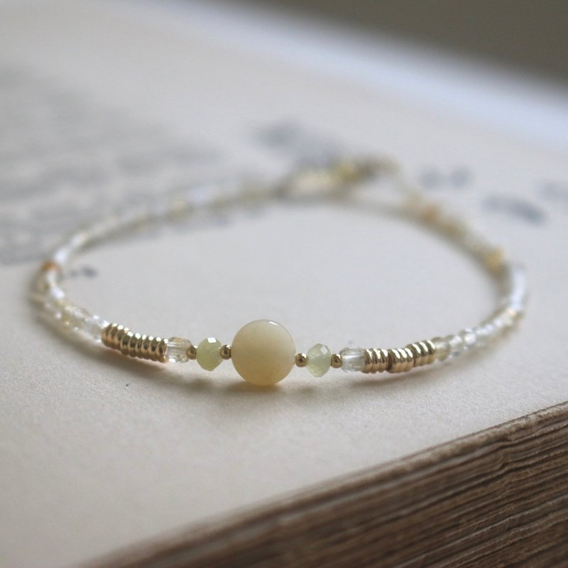 手链 11月诞生石 黄水晶 玛瑙 - 出游去 - - 手链/手环 - 宝石 黄色