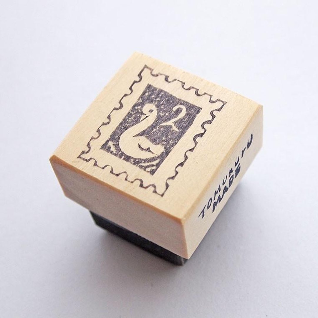 Eraser stamp No.2 swan - 印章/印台 - 木头 白色