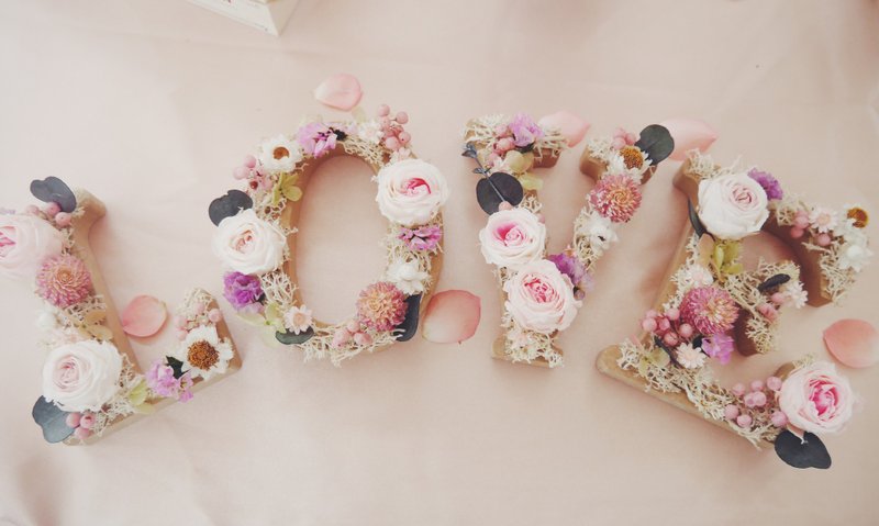 不凋花文字/干燥花/英文字母/订做 - 干燥花/捧花 - 植物．花 