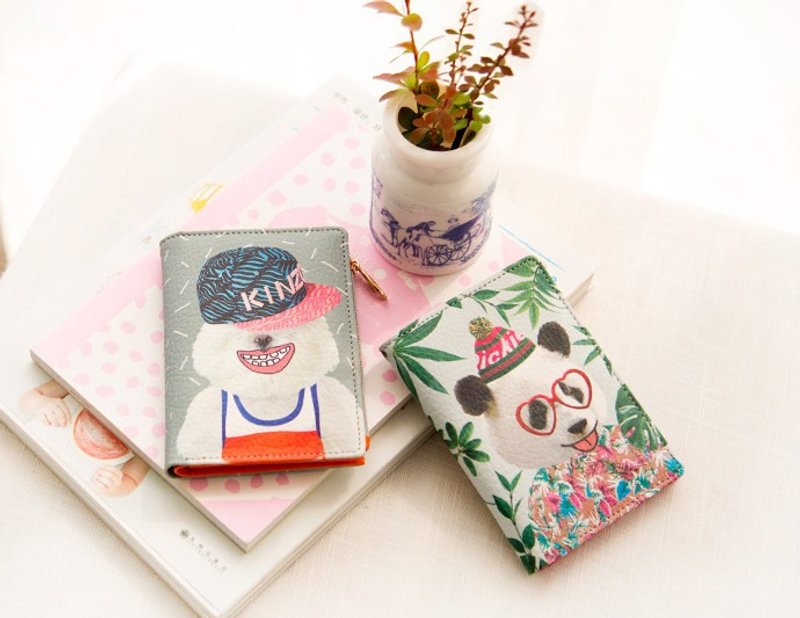 Bentoy x 土豪会-短夹/钱包/动物(失眠熊猫) - 皮夹/钱包 - 真皮 