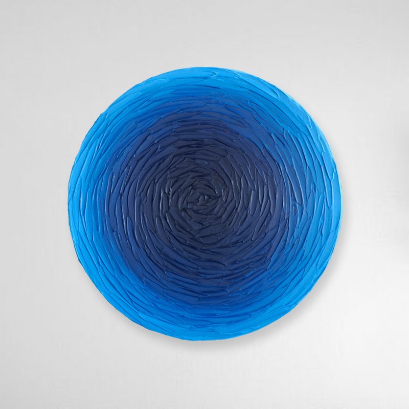 绘画 质感艺术 海蓝色 圆形 渐变 原创作品 - 海报/装饰画/版画 - 压克力 蓝色