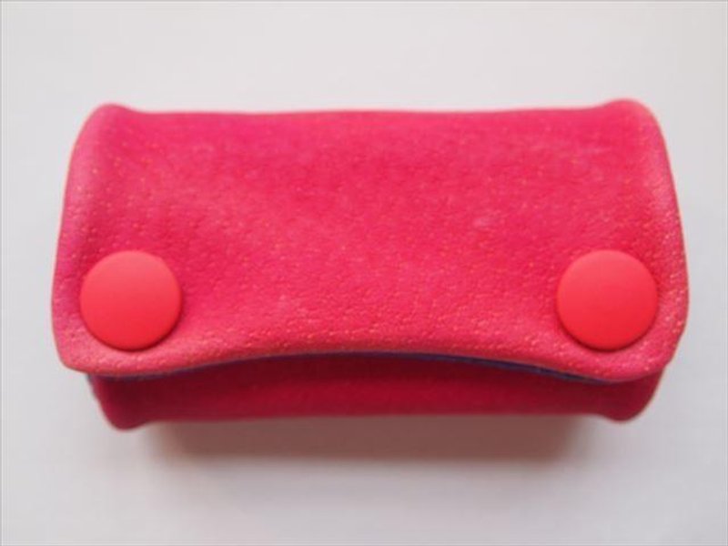 Luxury pig leather soft key case [hand-dyed leather] 15430018 - 钥匙链/钥匙包 - 真皮 粉红色