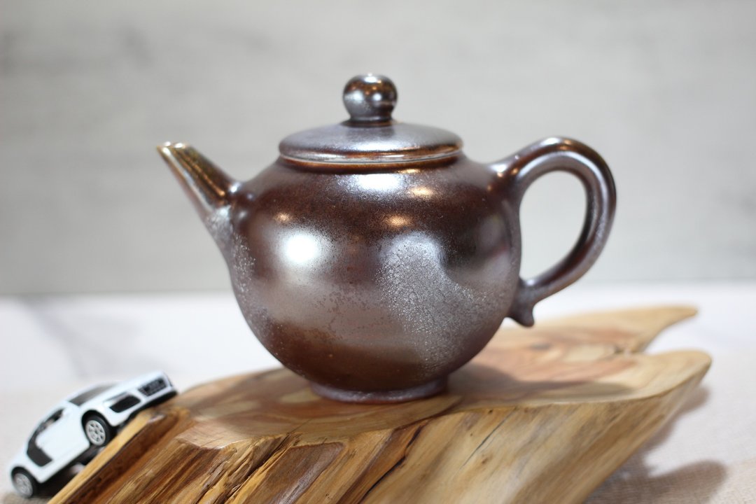 【沐春生活】250ml 柴烧茶壶 天然落灰 纯手工制 名家叶敏祥作品 - 茶具/茶杯 - 瓷 