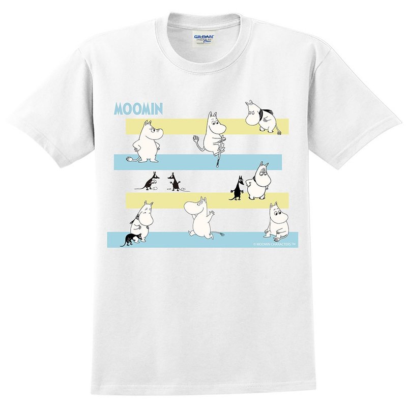 MOOMIN授权-短袖T桖 噜噜米 Moomin撑竿跳(2色) - 女装 T 恤 - 棉 蓝色