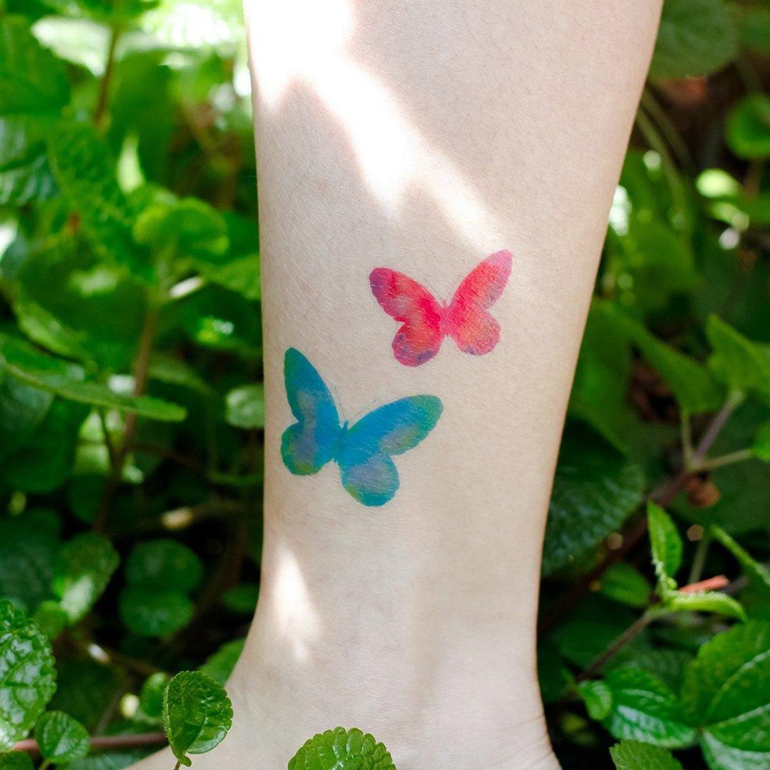 刺青纹身贴纸 - 绚彩蝴蝶 Surprise Tattoos - 纹身贴 - 纸 多色