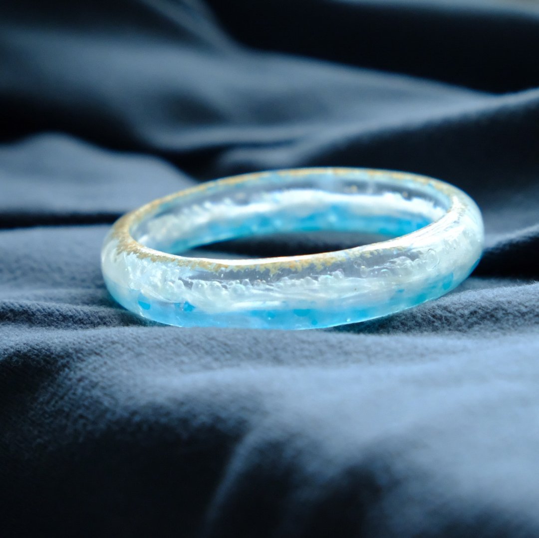 【环礁の波】Rushing Waves - Star Sand Bracelet by ETPLANT - 手链/手环 - 贝壳 蓝色