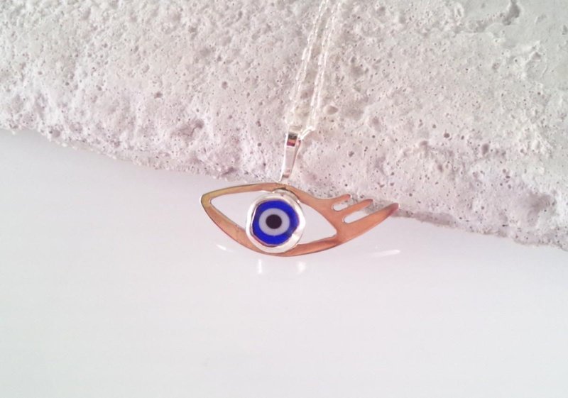 ◇ Evil Eye SV pendant to prevent evil eyes ◇ [CB] - 项链 - 其他金属 蓝色