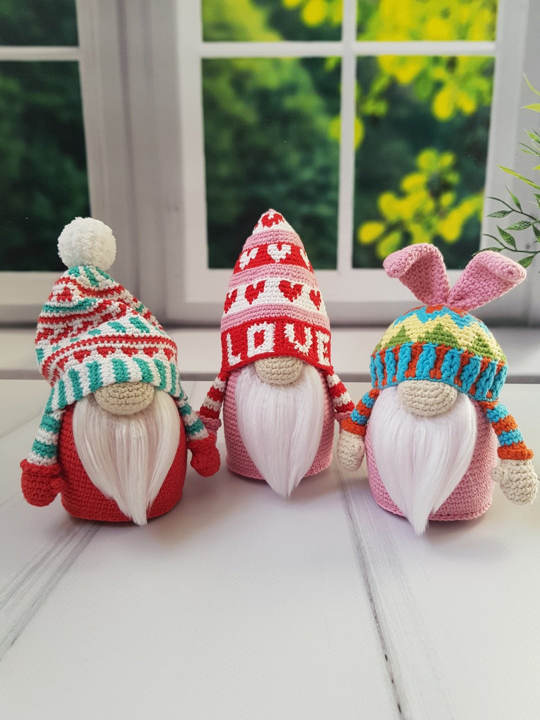 Crochet gnome patterns PDF set - 3 gnomes, holiday gnomes - 手工艺教程/工具书 - 其他材质 