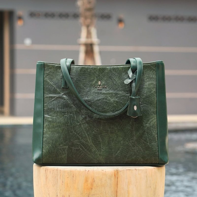 绿托特包 (Tote) 托特包 军绿 - 手提包/手提袋 - 植物．花 绿色