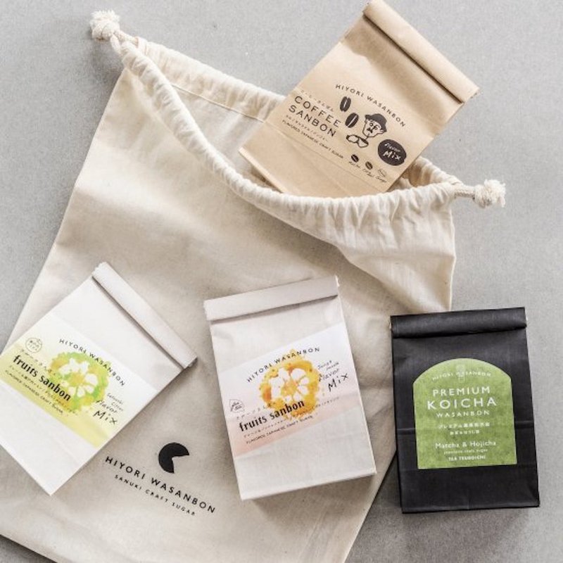 WASANBON工艺礼品套装 - 蜂蜜/黑糖 - 新鲜食材 咖啡色