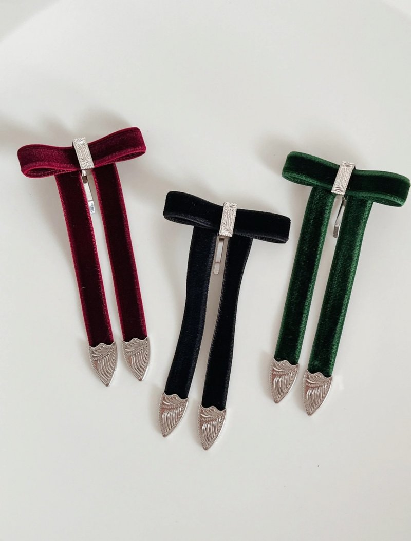 丝绒丝带发圈 发饰发饰 丝带 丝绒 发夹 - 发饰 - 其他金属 黑色