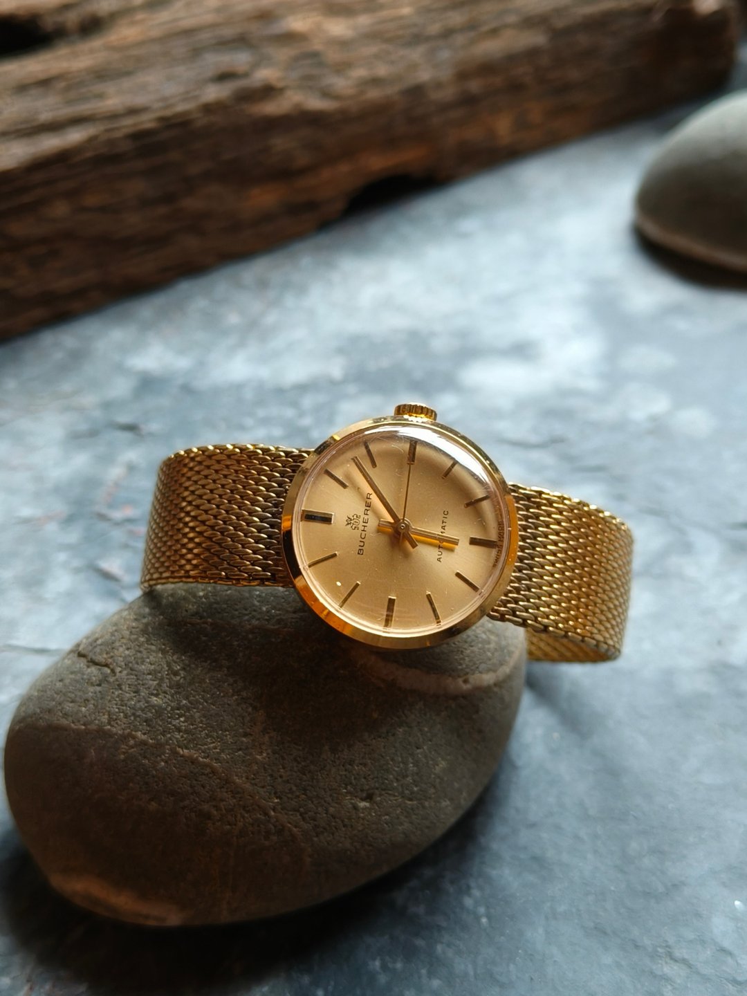 稀有Bucherer 宝齐莱 古董表 机械自动上链表 - 女表 - 其他金属 金色
