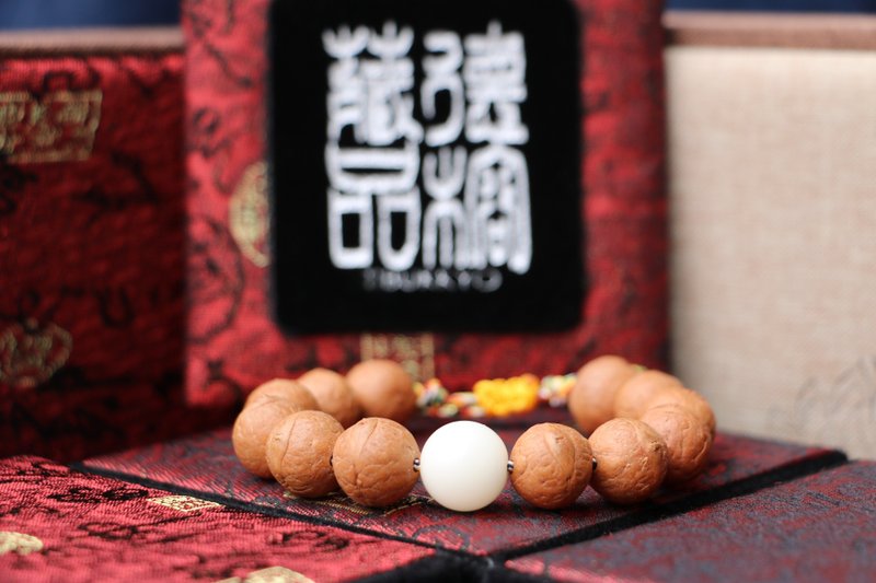 尼泊尔正统凤眼菩提子14mm 台北定制化串珠设计 手珠 念珠 文玩 - 手链/手环 - 植物．花 