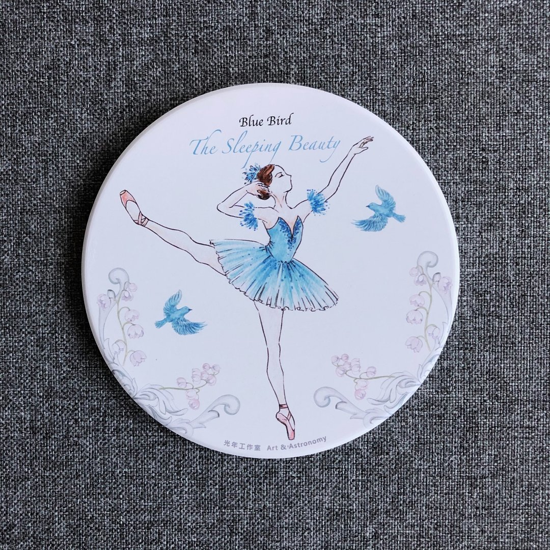 The Sleeping Beauty-Blue Bird 芭蕾舞剧-睡美人青鸟 陶瓷杯垫 - 杯垫 - 陶 白色