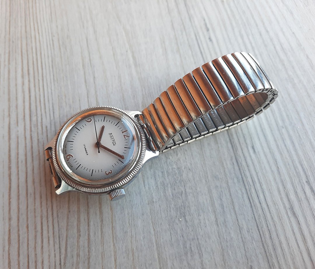Wostok 17 jewels blue dial Soviet wrist watch wind up mechanical mens watch USSR - 男表/中性表 - 不锈钢 