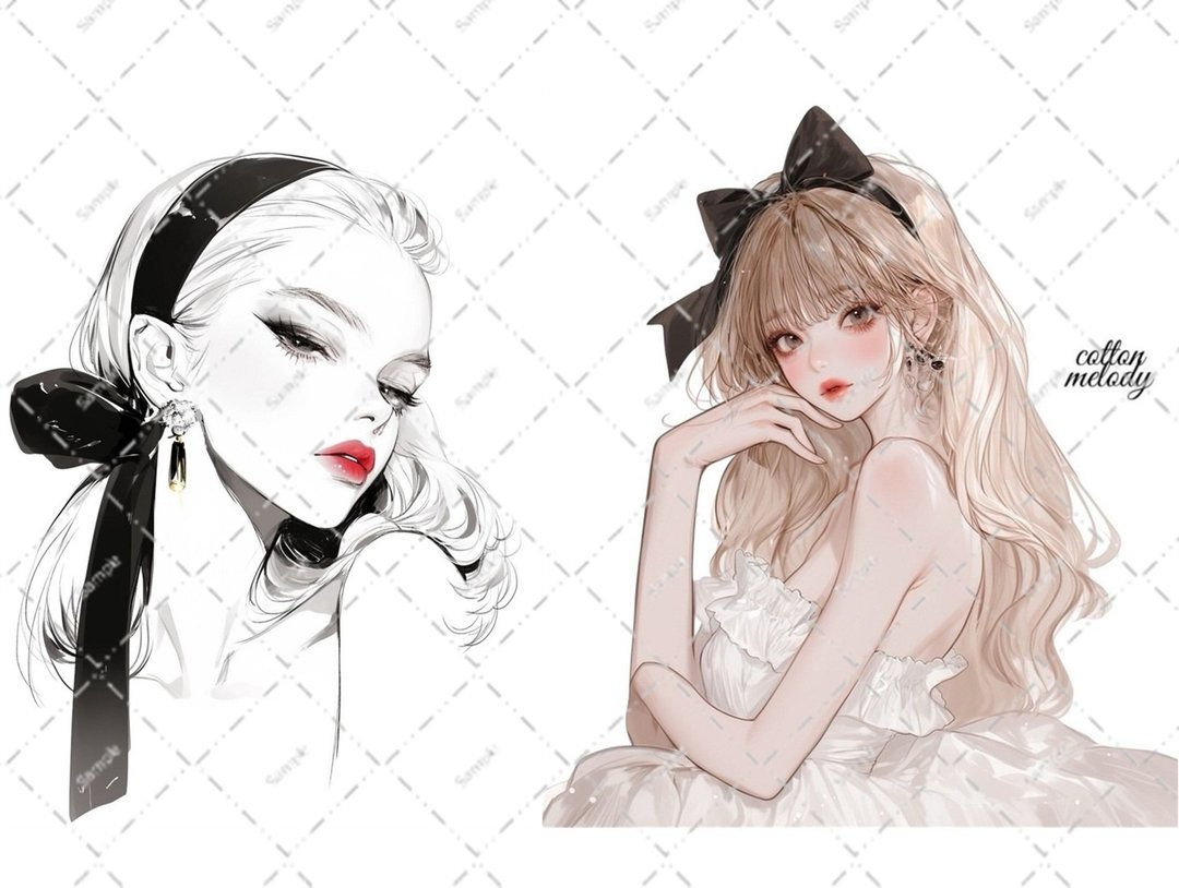 original sticker no.5835 人物贴纸 原创贴纸 人物贴纸 女孩贴纸 原创人物贴纸 - 贴纸 - 纸 