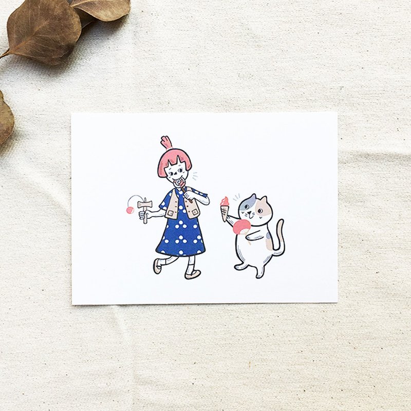 All  happy-明信片 - 卡片/明信片 - 纸 粉红色