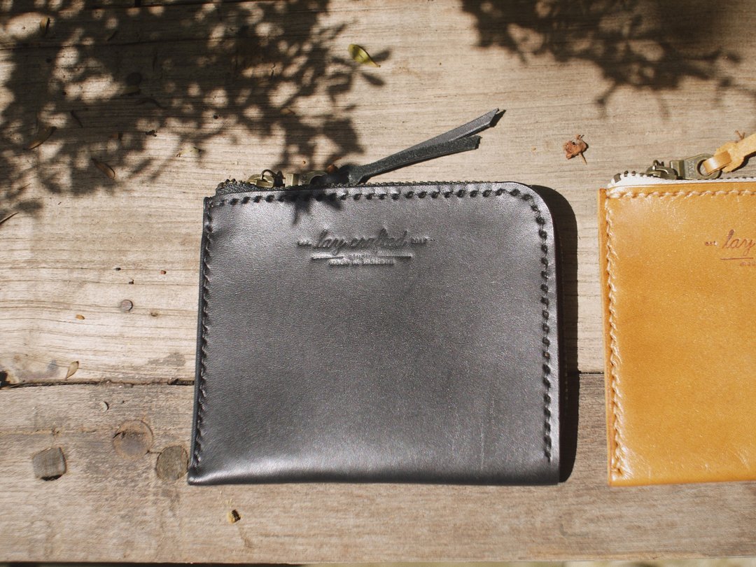 Zipper wallet (black color) - 皮夹/钱包 - 真皮 黑色