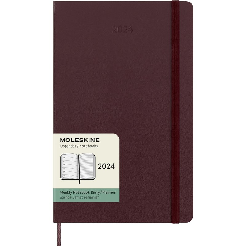 _勿上架__勿上架_MOLESKINE 2024 周记手帐 12M 硬壳 L 型 酒红 - 笔记本/手帐 - 纸 红色