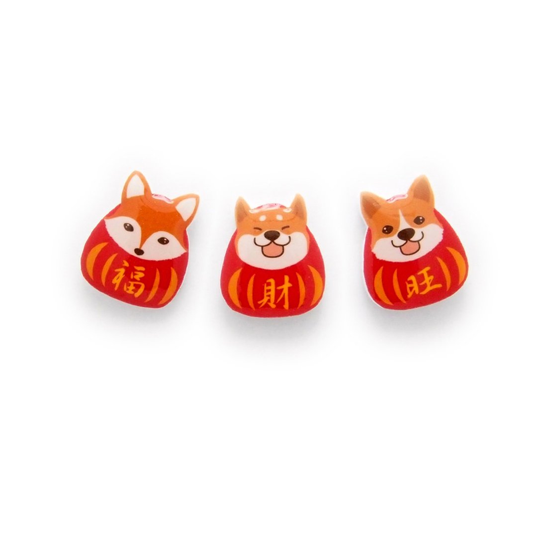FOX GARDEN  迎新年 耳环/耳针/耳夹 - 耳环/耳夹 - 塑料 红色