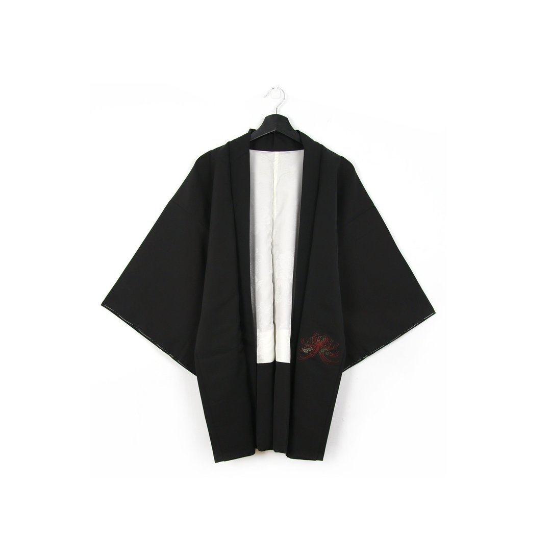 Back to Green-日本带回羽织 火红刺绣  /vintage kimono - 女装休闲/机能外套 - 丝．绢 