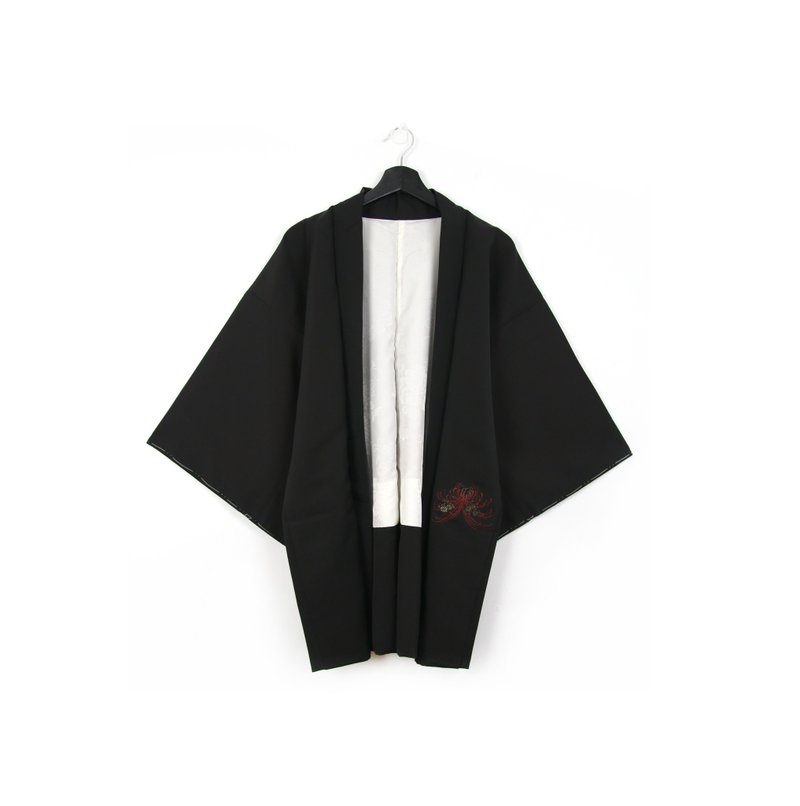 Back to Green-日本带回羽织 火红刺绣  /vintage kimono - 女装休闲/机能外套 - 丝．绢 