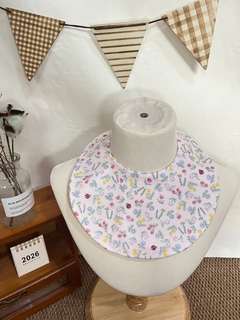 【Big Smile 幸福手作】大面包围兜兜 -清新小碎花系列 - 围嘴/口水巾 - 棉．麻 多色
