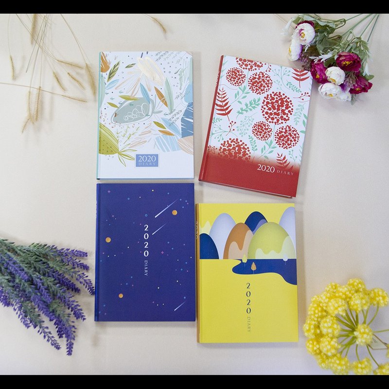 圆背卡纸精装∣校园书房2020∣25K周志 - 笔记本/手帐 - 纸 多色