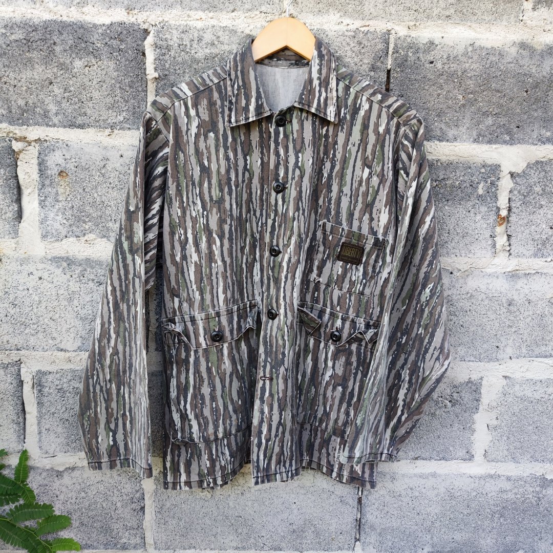 90年代复古 Liberty Realtree Camo 三口袋狩猎夹克 - 男装外套 - 棉 绿色